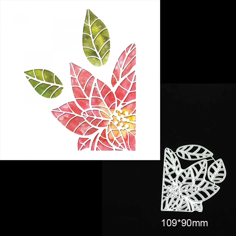 Металлические Вырубные штампы трафарет цветок Рождественский венок рамка для