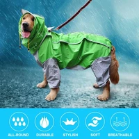 dog raincoat waterproof dog suits dot rain cape for medium big dogs hooded jacket poncho pet rain coat chubasquero para perrors