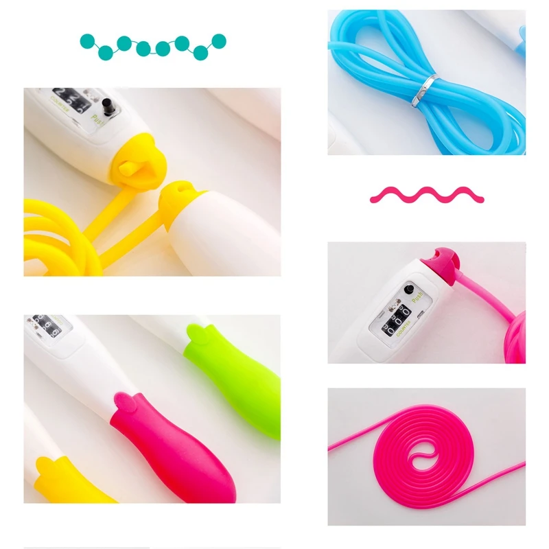 

Adjustable Matte Rubber Skipping Rope Fitness Sports Counting Skipping Rope Jumping Training Fitness Home Gym Men Women New 1pc