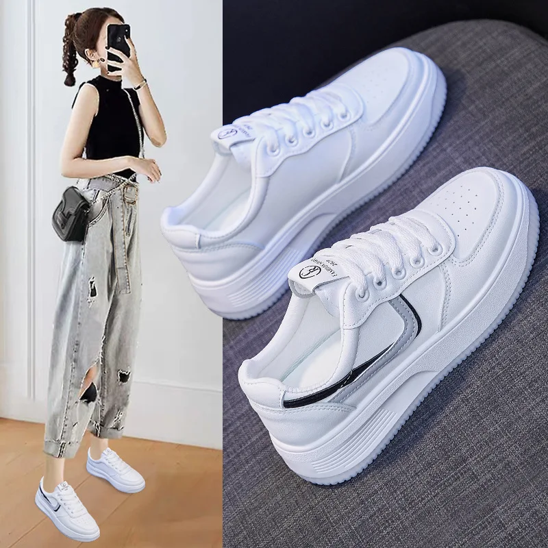 

White Shoes Women 2021 New Spring Running Shoes Women Platform Shoes Slip on Flats Loafers Shoes Sneakers Women Trainersbt76