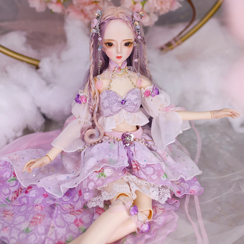 

1/3 bjd doll 62cm joint body doll white skin with hair clothes shoes headdress, AI YoSD MSD SD Kit Toy Baby Gift DC