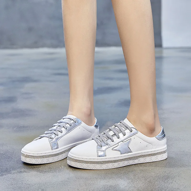 

2021 New High-quality Skateboard Ladies Korean Star White Flat Shoes Casual Sports Shoes Comfortable And Breathable