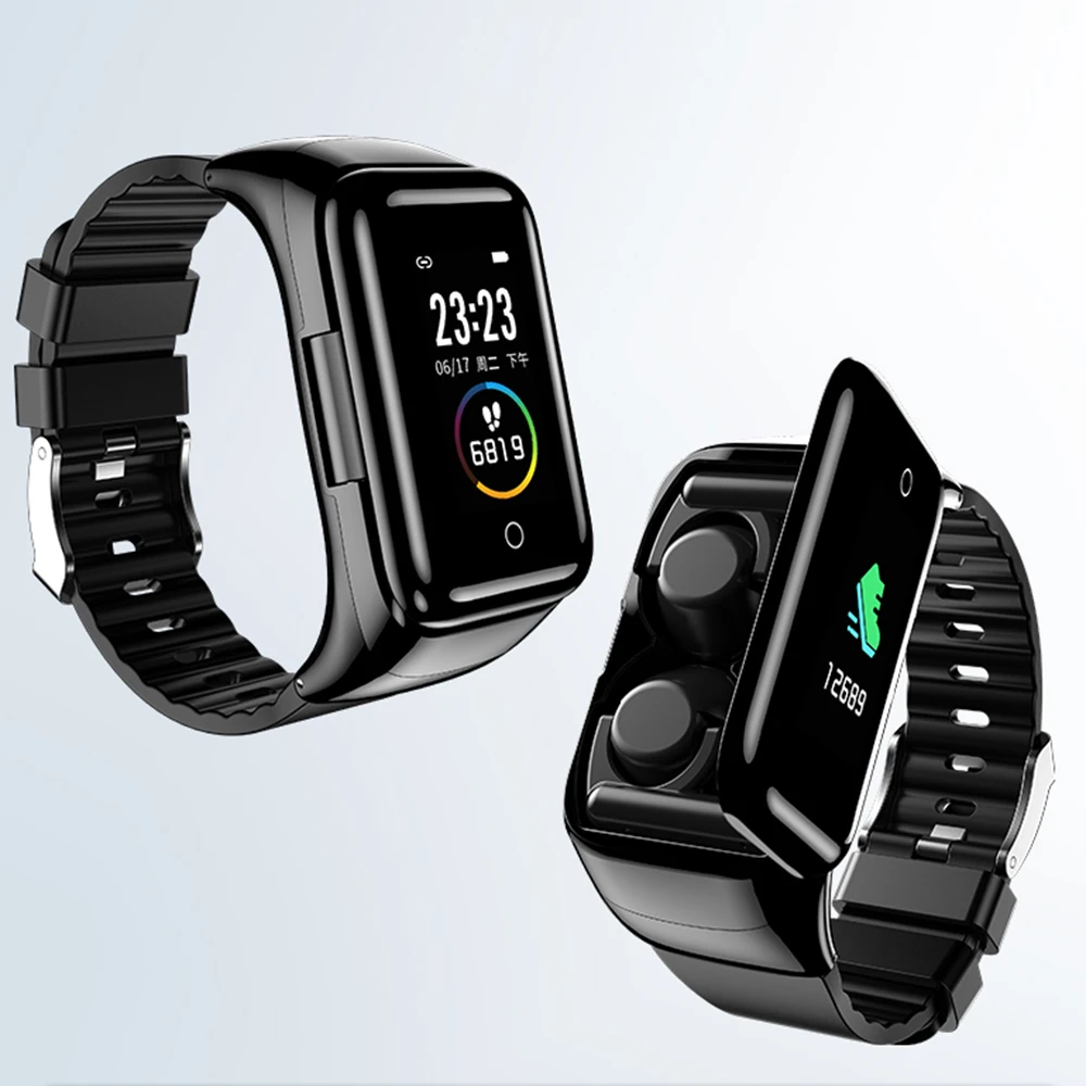 Умные часы M7 с наушниками BT5.0 поддержка Bluetooth звонки пульсометр умные наушники