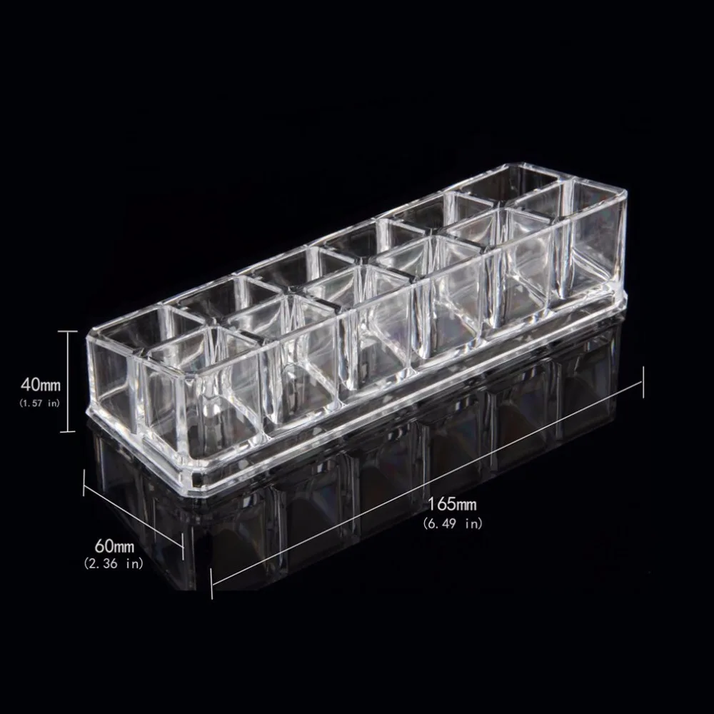 12 Trapezoid прозрачный акриловый косметический дисплей подставка для помады чехол