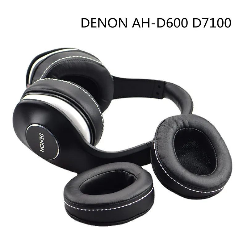 

High Quality 1 Pair Replacement Protein Skin Leather Foam Ear Pads Cushions for DENON AH-D600 AH-D7100 Headphones