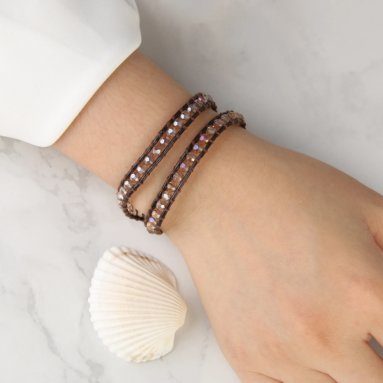 

Kelitch New Natural Stone Bracelets Leather Wrap Hombre Handmade Bracelet For Women Men Jewelry Pulsera Hombre Friends