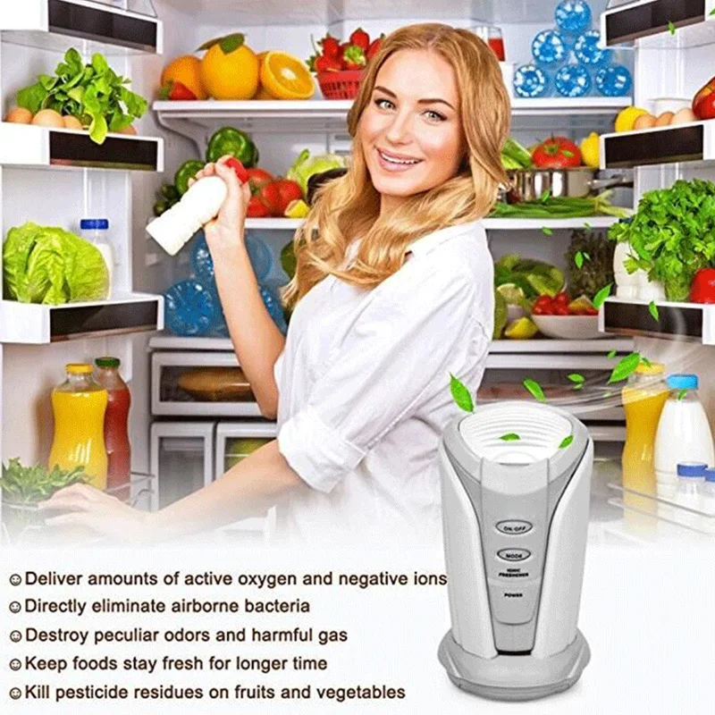 

HOT Refrigerator Air Purifier Deodorizer Fresh Cleaner Generator Ionizer Wardrobe Shoe Cabinet NDS