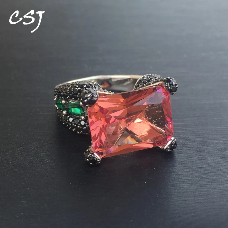 Женское кольцо из стерлингового серебра 925 пробы CSJ новое дизайнерское Zultanite OCT12 *