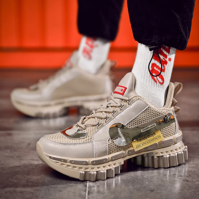 Модная мужская обувь с высоким берцем смешанные цвета 2019 | Обувь