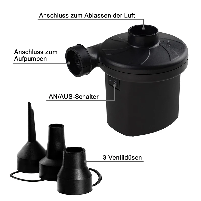Электрический воздушный насос надувные насосы с 3 насадками адаптеры для
