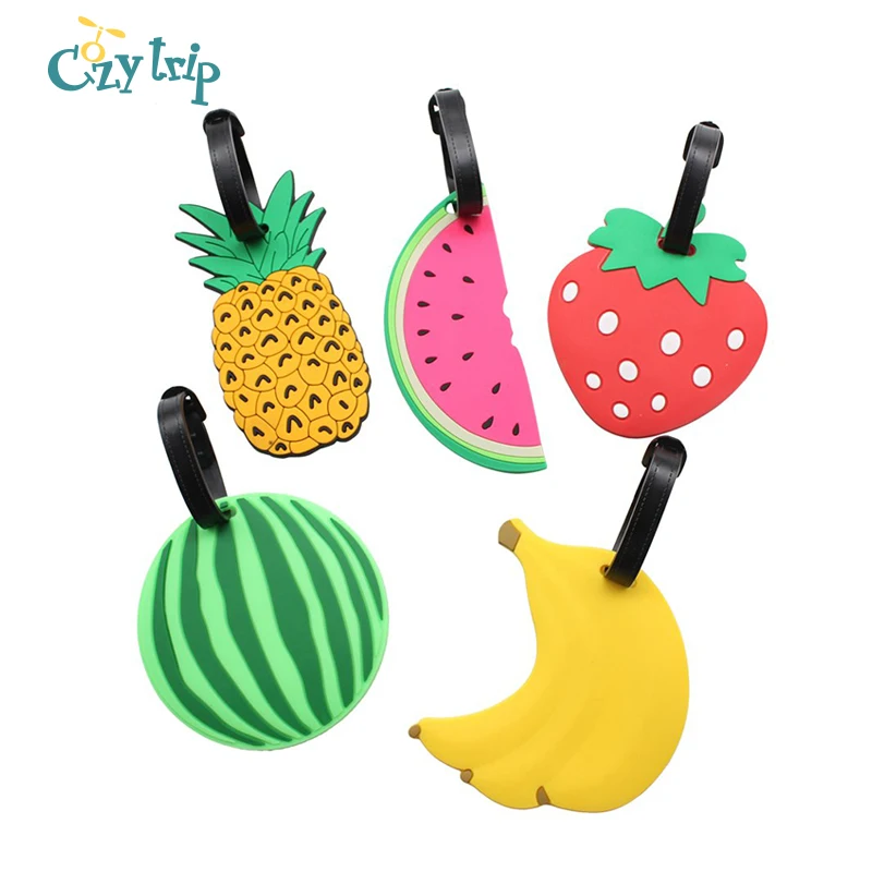 5 упаковок красочных этикеток для багажа с фруктами чемоданов и рюкзаков| |