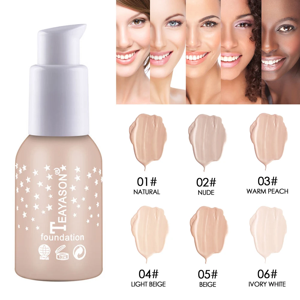 Foundation Concealer Liquid Moisturizing Waterproof Oil Control Whitening Brightening Skin 30mlTSLM2 | Красота и здоровье