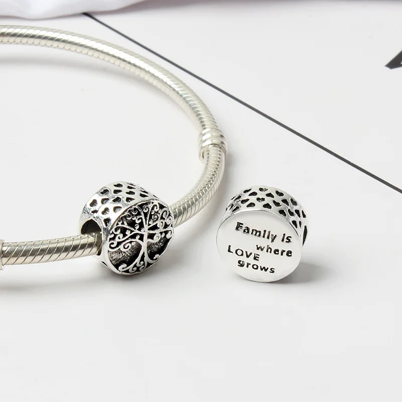 Семейный Древо жизни бусины модные оригинальные ПАН браслет для женщин