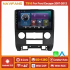 Автомобильный радиоприемник 6 + 128G Android 11 DSP, стерео для Ford Escape 2007-2012, GPS, видео, мультимедийный плеер для Carplay Auto, без 2din, DVD, IPS экран
