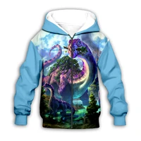 dinosaur 3d printed zipper hoodies kids pullover boy for girl sweatshirt funny animal apparel drop shipping 09