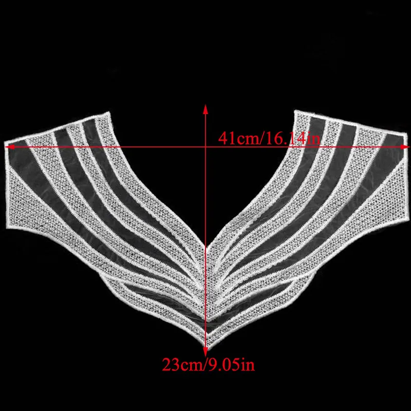 

1pc Applique Lace Mesh Embroidered Neckband Hollow Out Collarband Boutonniere Collar Flower Fake Collar Fashion Women Neckline