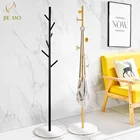 Латунная напольная вешалка, стойка для спальни и шляпы, Скандинавская светильник Роскошная вешалка для полотенец, мраморное пальто для ванной комнаты