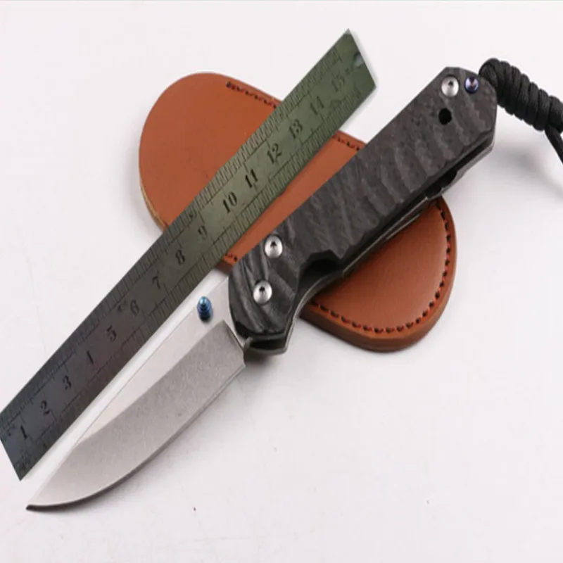 Крис Рив углеродного волокна версия большой песок складной Ножи Титан сплав