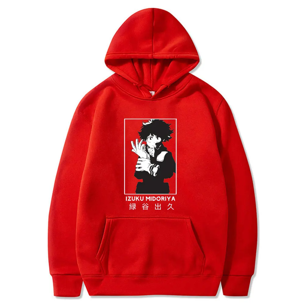 

My Hero Academia Men and Women Plus Fleece Hoodie Fall Casual Pullover Hoodie Fashion Sweatshirt Japanese Anime Hip-hop Sweatshi
