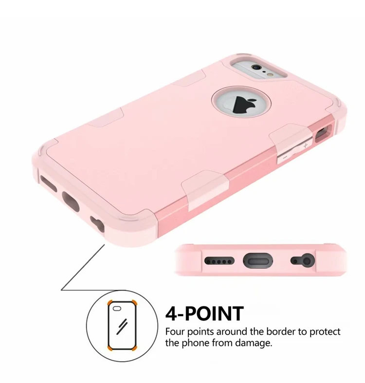 Для iPhone 6S/6 4," гибридный противоударный защитный резиновый силиконовый чехол для задней панели 7 8 Plus X Xs чехол