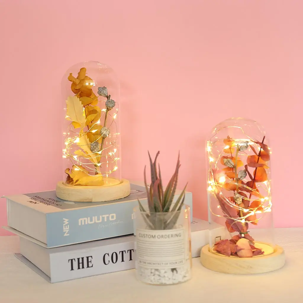 Светильник Крышка день Стекло Рождественская светодиодная Святого Валентина