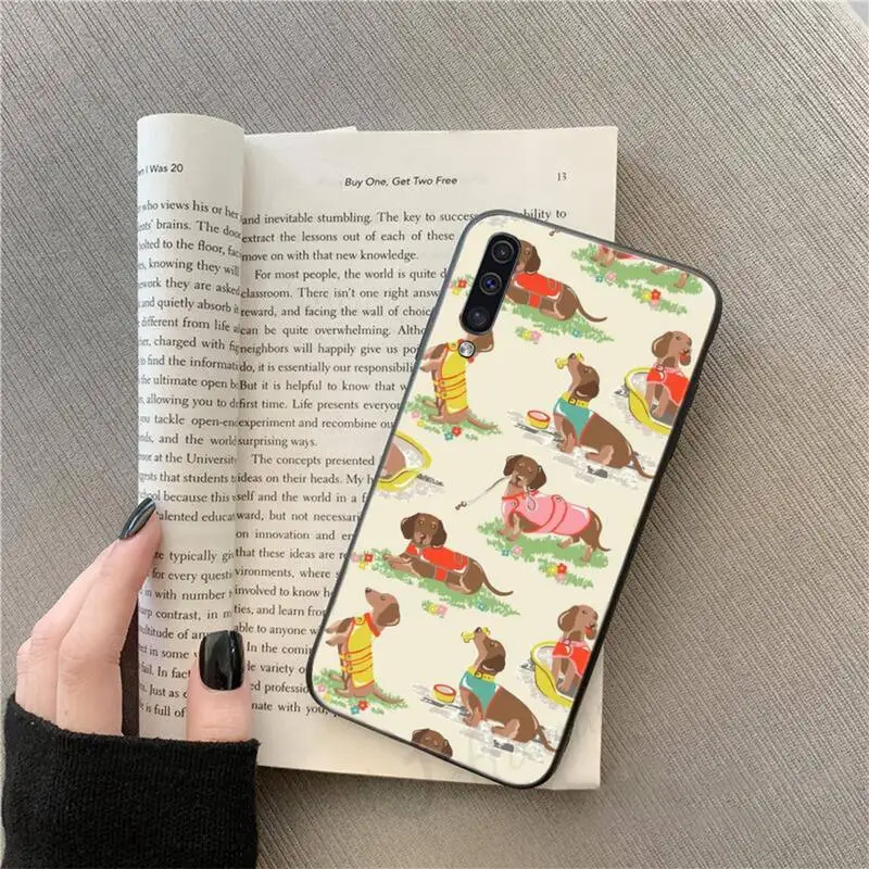 

cute dachshund dog puppy newly arrive Phone Case For Samsung galaxy S 9 10 20 A 10 21 30 31 40 50 51 71 s note 20 j 4 2018 plus