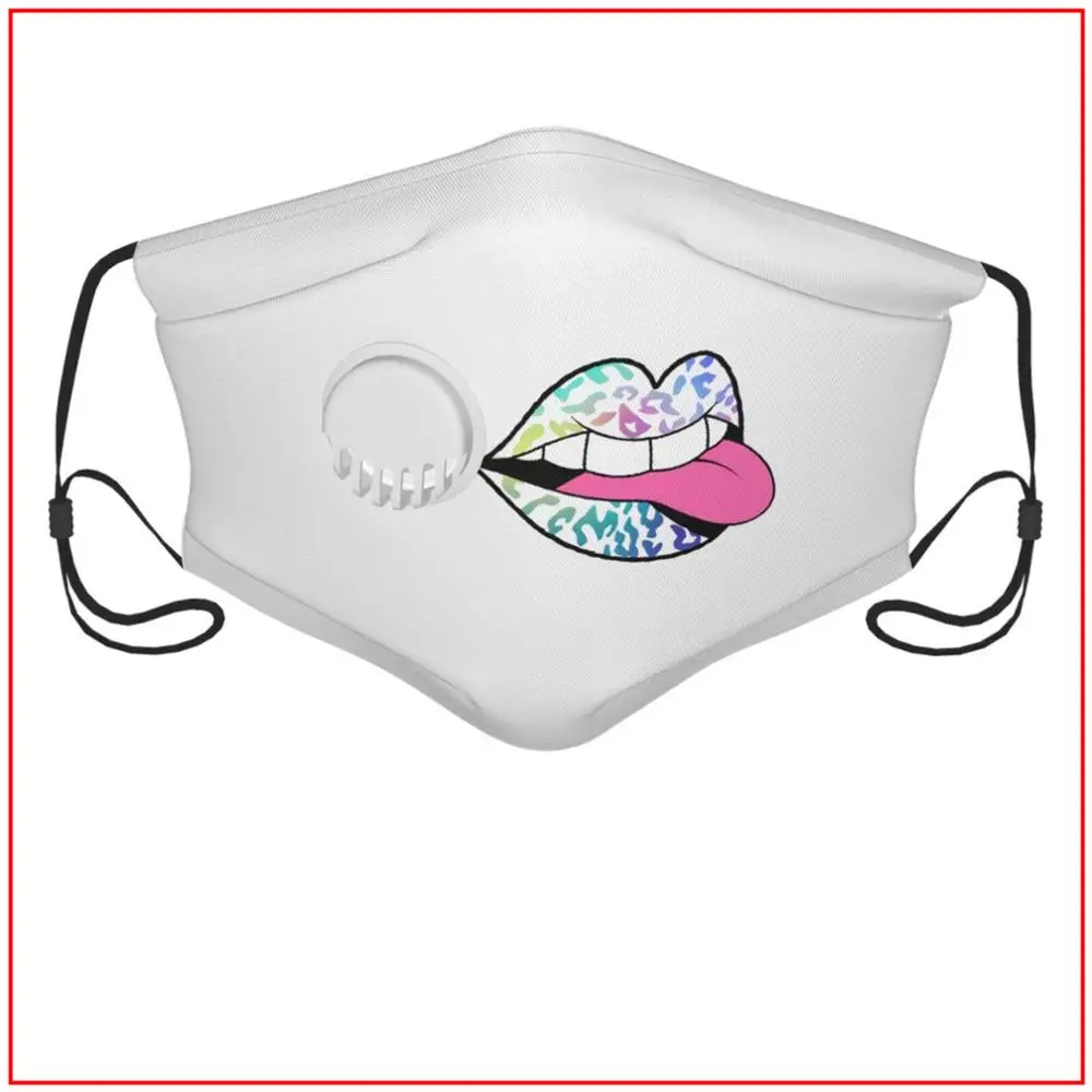 

Маска для лица унисекс, с радужным языком и ртом, моющаяся, тканевая, забавная, дыхательная маска для лица, маска для защиты от вирусов