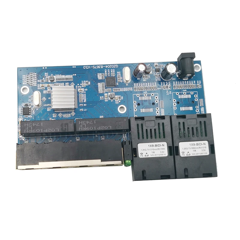 Ethernet коммутатор Gigabit волоконно-оптический медиа-конвертер 4 RJ45 2 10/100/1000M UTP 2F 4E порт