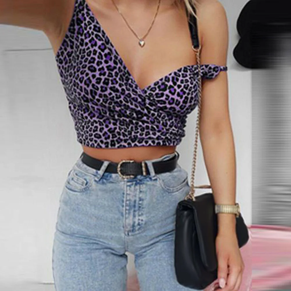 Вечерние хлопковые летние майки с v образным вырезом Повседневная Укороченная