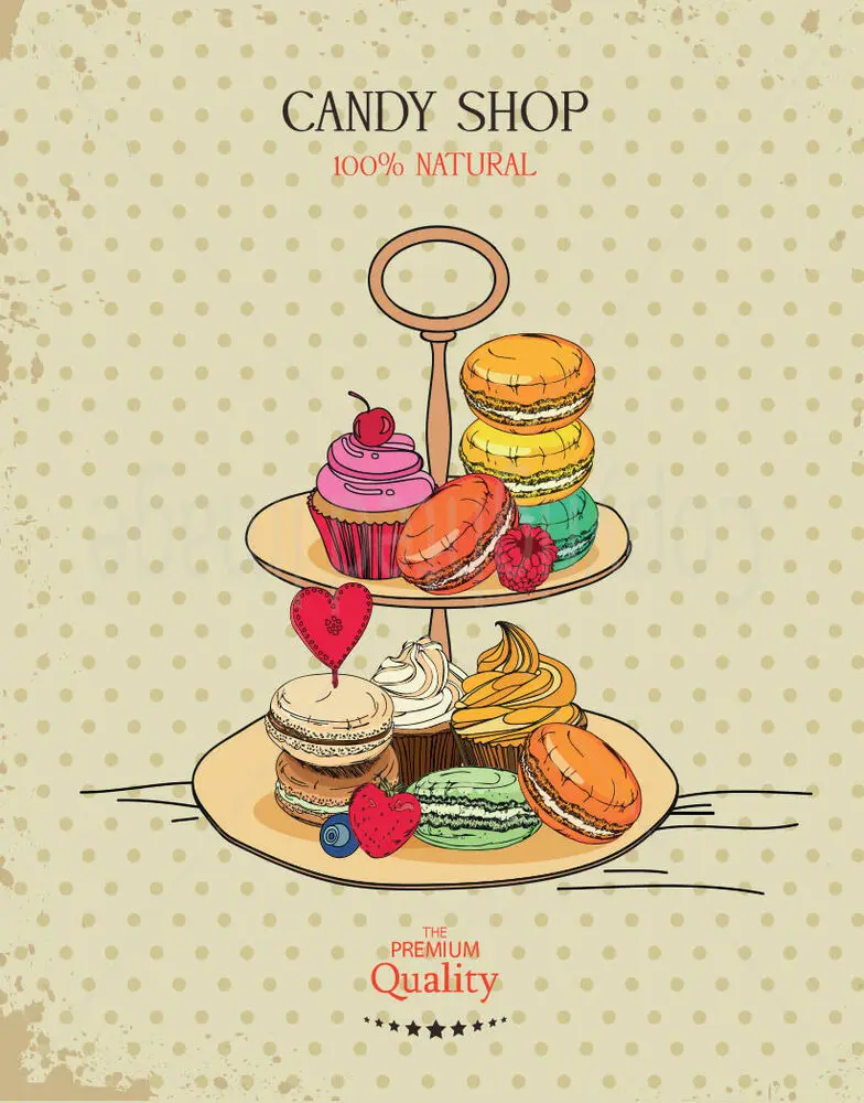 

CANDY SHOP 100 % NATURAL METAL TIN SIGN POSTER WALL PLAQUE