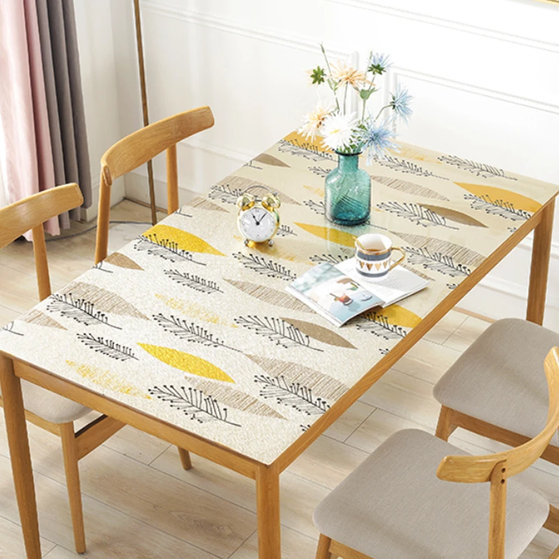 Скатерть из ПВХ непромокаемая маслостойкая Пыленепроницаемая мягкого