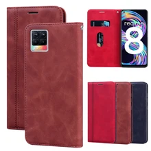Case For Realme 8 4g RMX3085 Funda Flip Cover Leather Wallet Capa On Realme 8 5G RMX3241 чехол Phone Protector Shell Book Bag