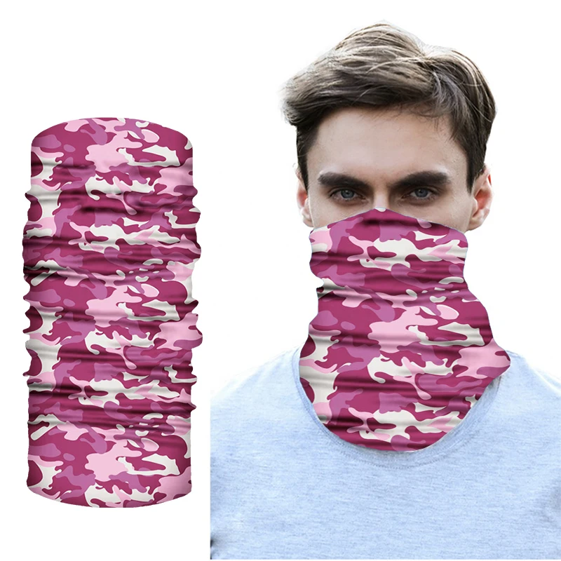 

Pink Camouflage Neck Warmer Tube Bandana Outdoor Hunting Face Shield Sport Scarf Cycling Riding Kerchief Buffe Magic Headwear UV
