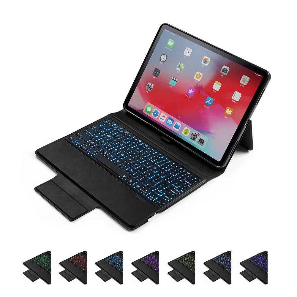 Беспроводная bluetooth клавиатура 5 1 для iPad pro 11 &quot2018 тонкий кожаный чехол премиум