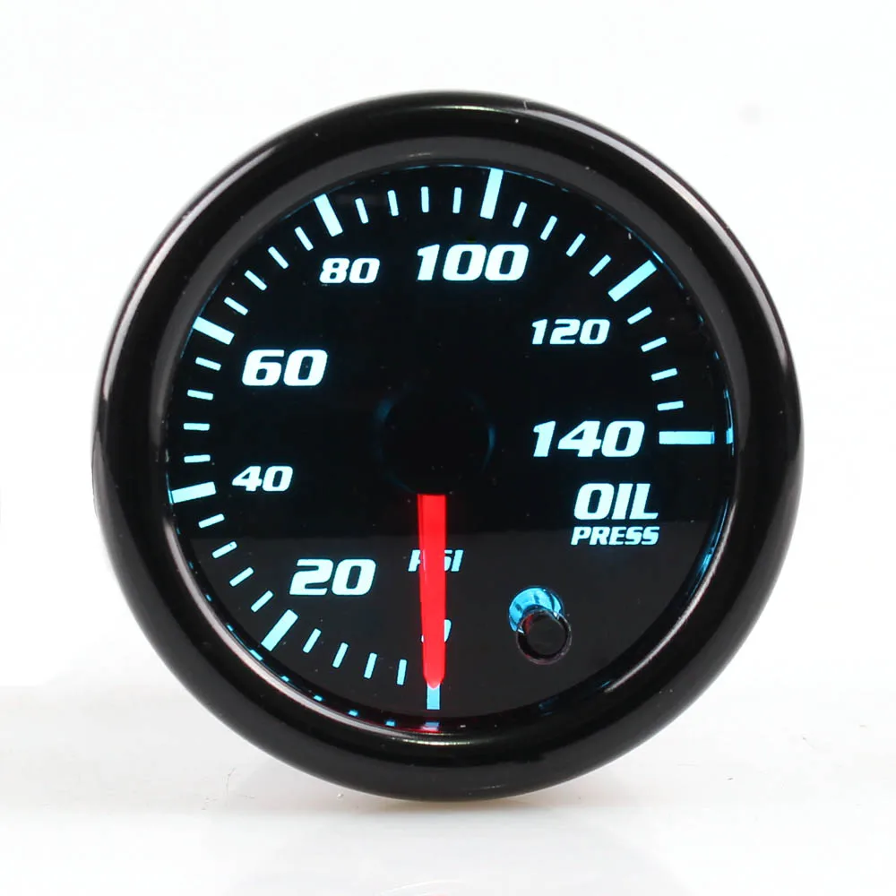 52 мм/2 дюйма 7 цветов Светодиодная дымовая линза Масляный Пресс ure 0-140PSI