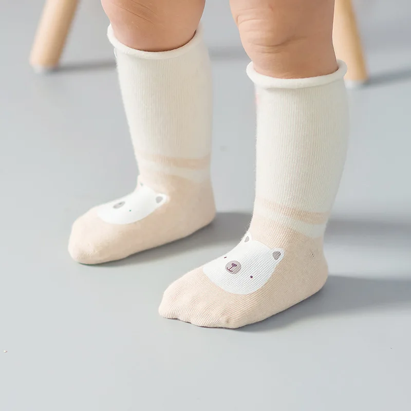 Чулки для маленьких мальчиков и девочек детские нескользящие носки из