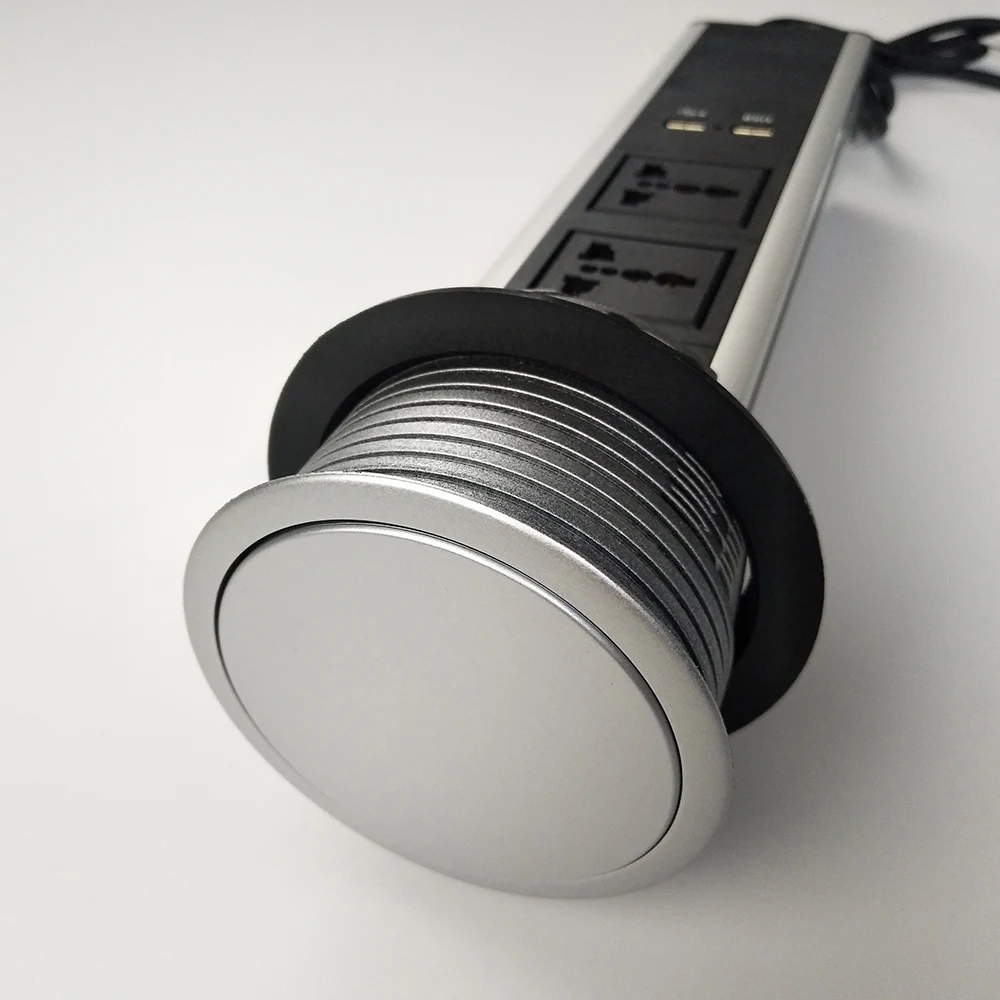 Настольная розетка с вилкой Стандарта США/ЕС/Выдвижная розетка/Скрытая/материал