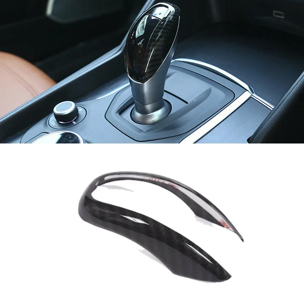 

Car Interior Gear Shift Knob Cover Trim For Alfa Romeo Stelvio 2017 Auto Car Gear Shift Knob Cover Trim Carbon Fiber