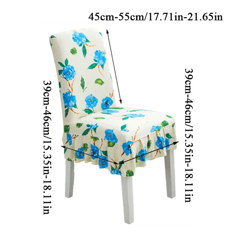 

Spandex Chair Covers Printed Stretch Elastic Universal Chair Cover Slipcovers For Dining Room Wedding Banquet Hotel