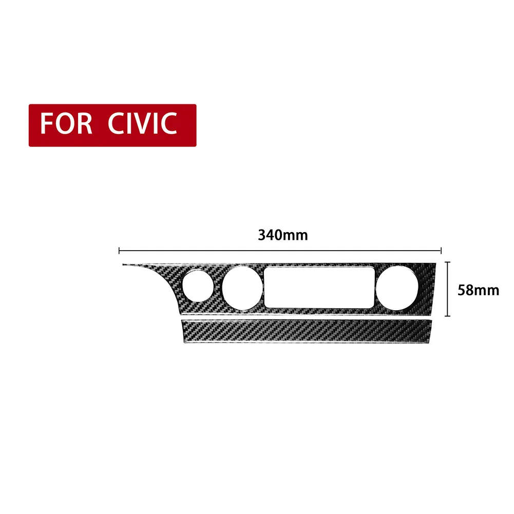 

Suitable For Honda Civic Eighth Generation 2006-2011 LHD Car interior Carbon Fiber Headlight Switch Button Frame Cover 2 pcs/set