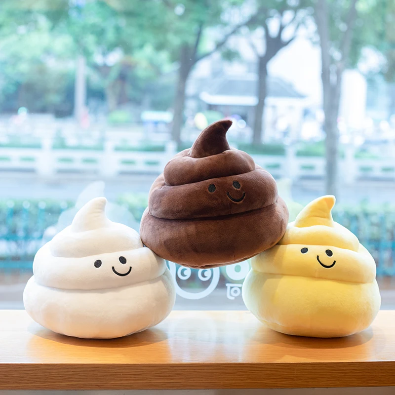 

New Shit Shape Toys Lovely Plush Stuffered Dolls Fake Poop Turd Classic Head Shit Gag Funny Joke Toys Gag Gift