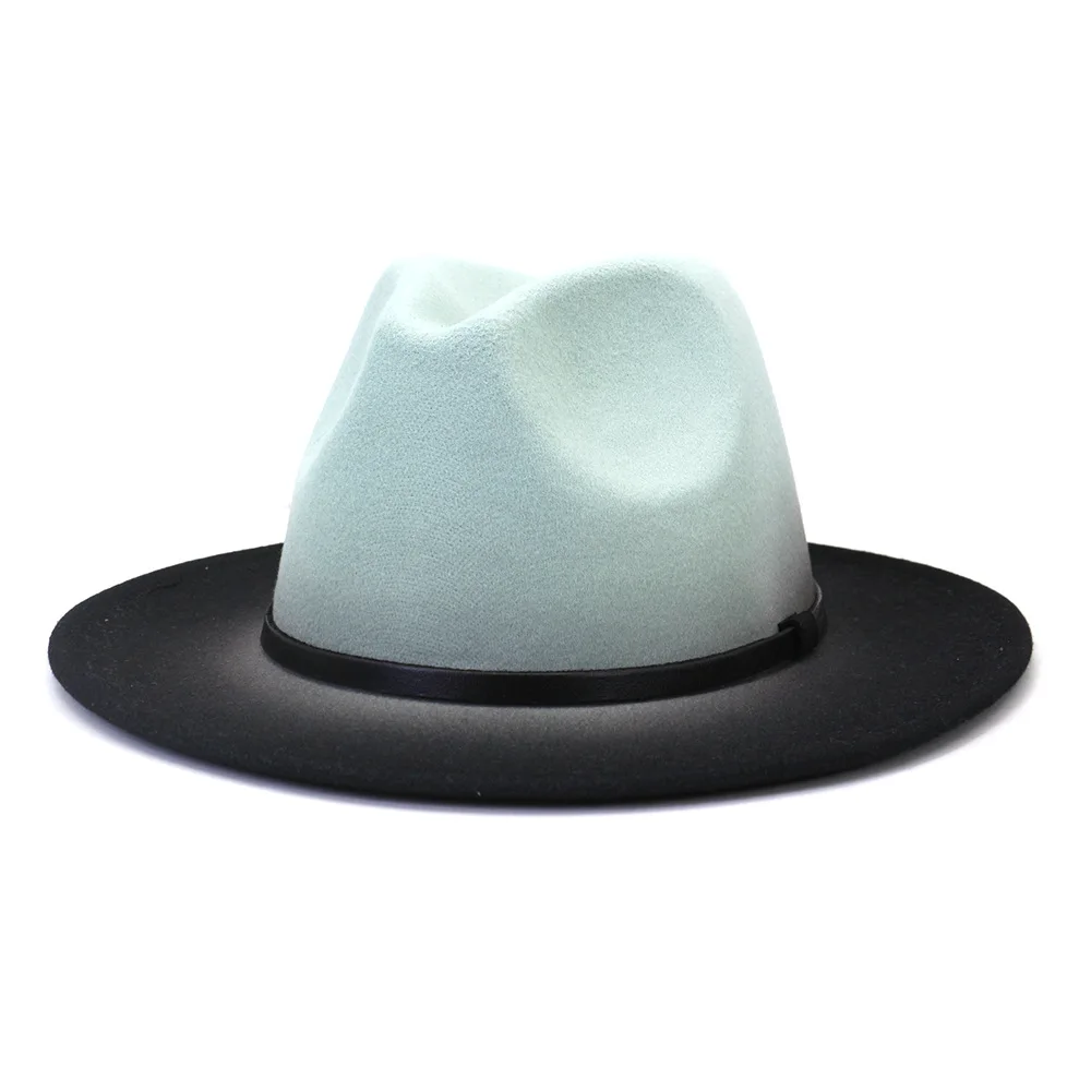 

High Quality Wholesale Spray Painted Jazz Panama Fedora Hat Autumn and Winter Men's and Women's Casual Unisex Hat