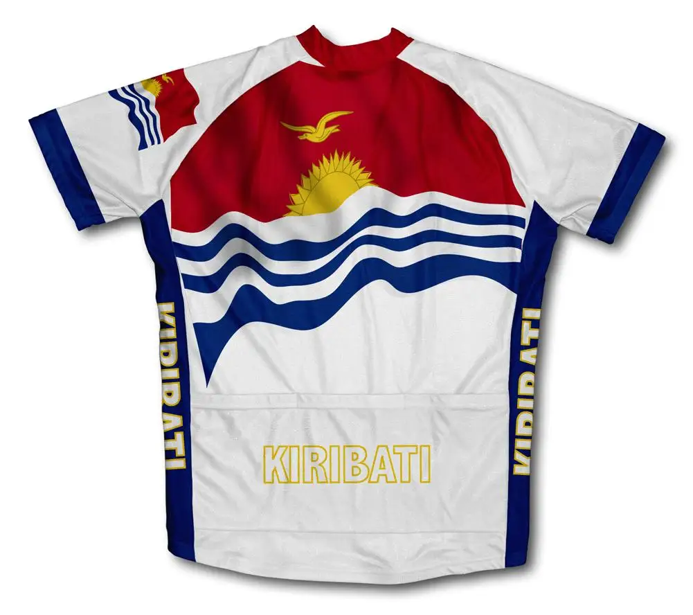 

Classic retro kIRIBATI men's full zipper bicycle short-sleeved cycling jersey