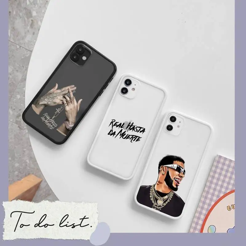 

Rapper Anuel AA Real Hasta La Muerte phone cases matte transparent For iphone 7 8 11 12 plus mini x xs xr pro max cover