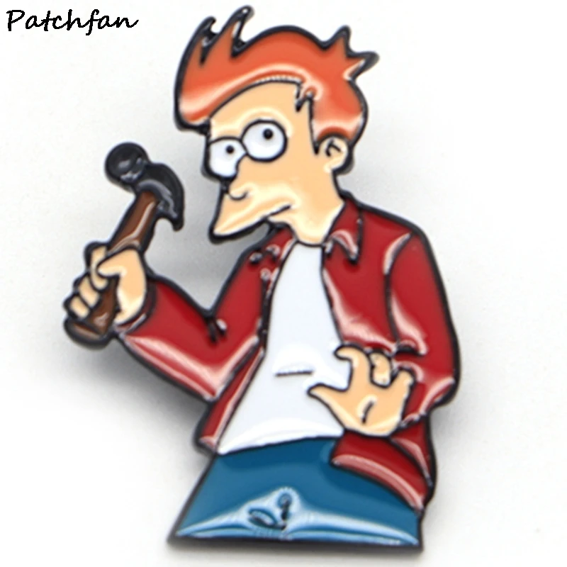 AD760 Patchfan будущее брошь из фильма мультфильм эмаль на булавке для мужчин и женщин
