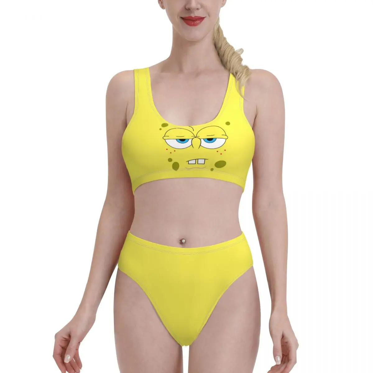 

Bikinis Sponge4 Exotic 2021 Women Swimsuit high Waist 2 piece woman set Kawaii Anime Women bathing suit SwimSuit