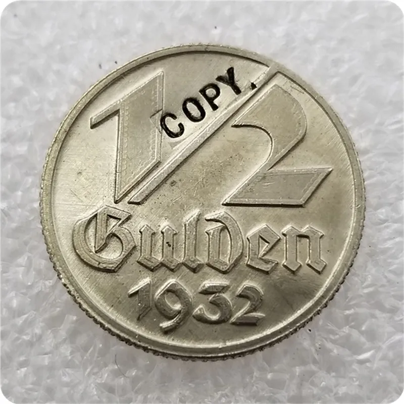 Коллекционные монеты Danzig 1932 никелевая монета 1/2 Гульден копия памятных