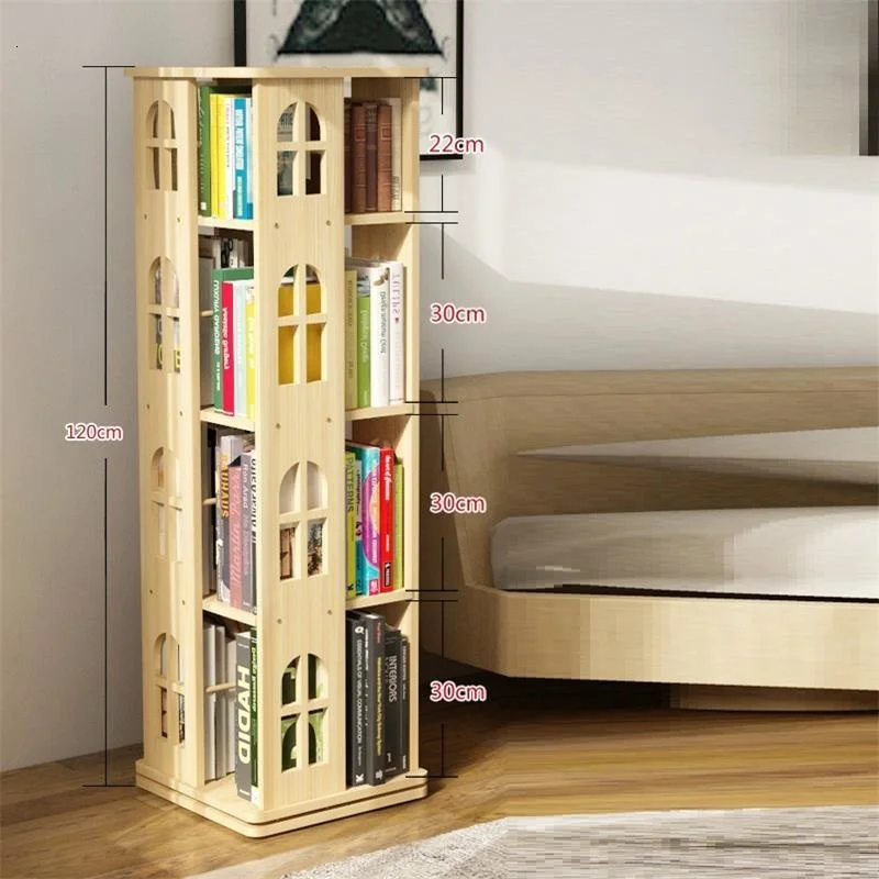 Minimalist Estanteria Libros Bookshelf Vitrina Shelf Wood Rotate Rotatable Libreria Scaffale Modern Bookcase Book Case Rack |