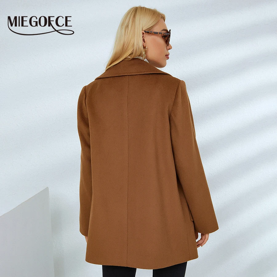 MIEGOFCE 2022 Новое весна-осень женское шерстяное короткое пальто с лацканами