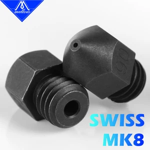 Насадка швейцарская MK8 из закаленной стали, Резьба M6, Филамент 1,75 мм для 3D принтера Cr10 Ender 3, углеродное волокно с принтом Hotend